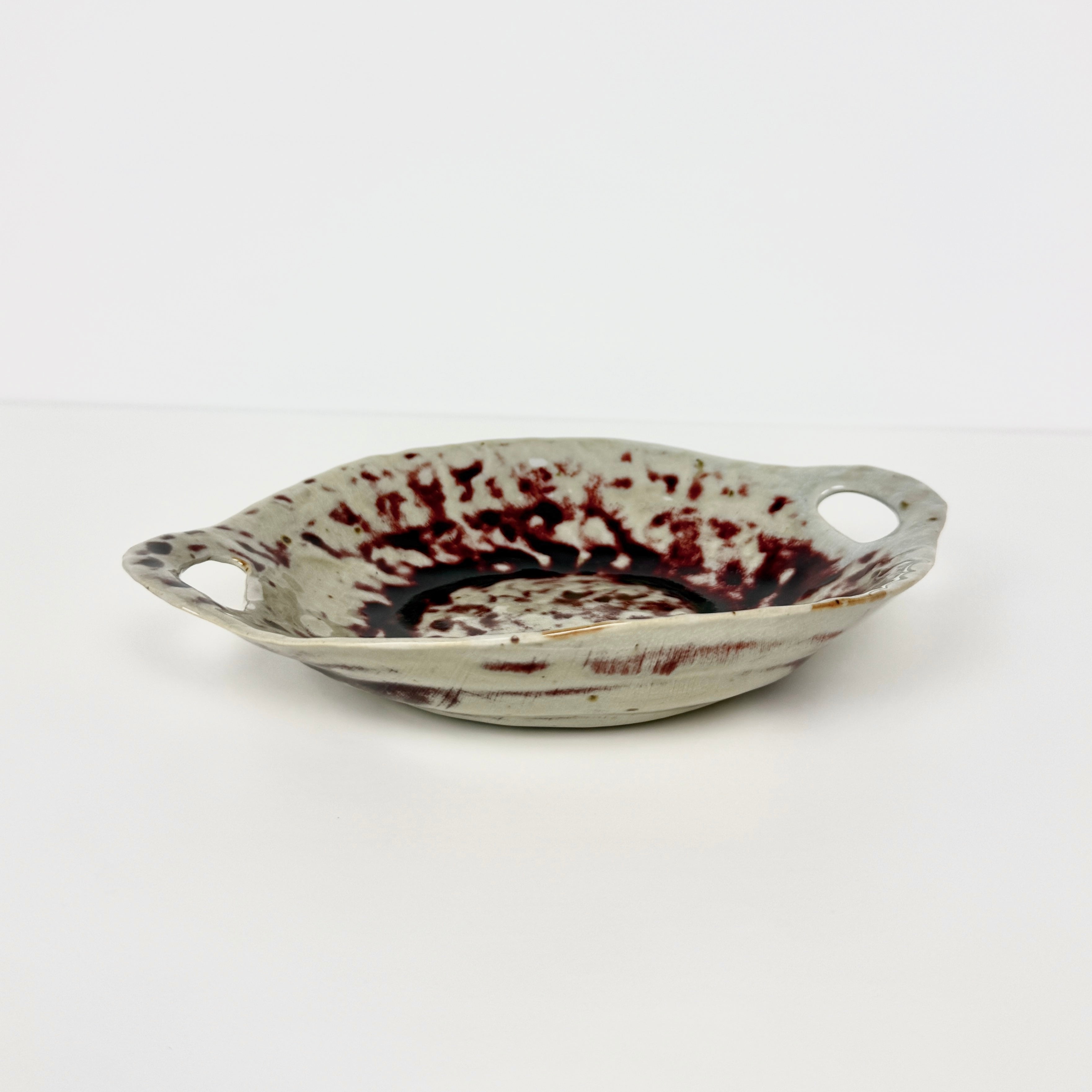 Handmade Ceramic Plate | Copper-Red Flambé Glaze