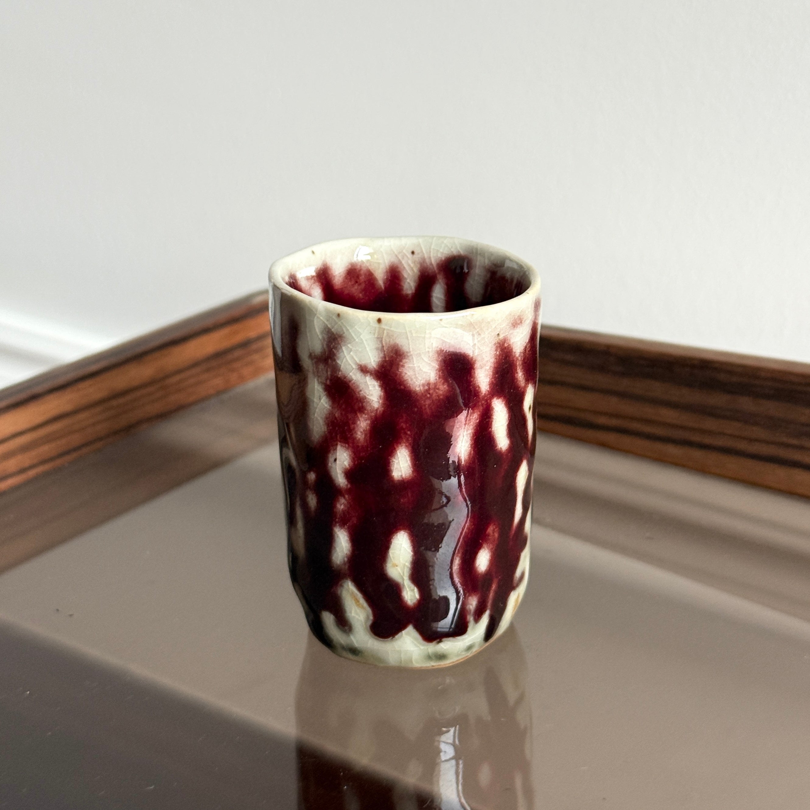 Handmade Tea Cup | Copper Red Flambé Glaze