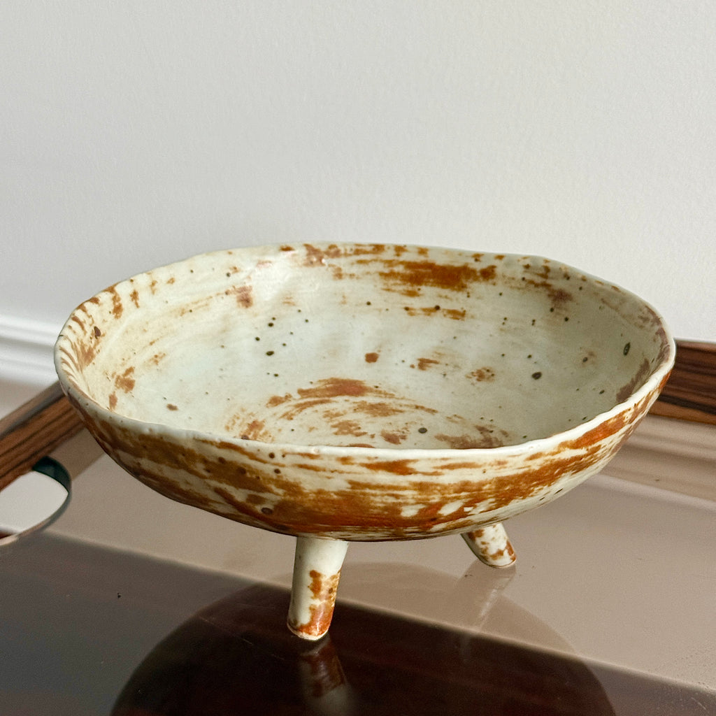 Handmade Ceramic Stemmed Plate