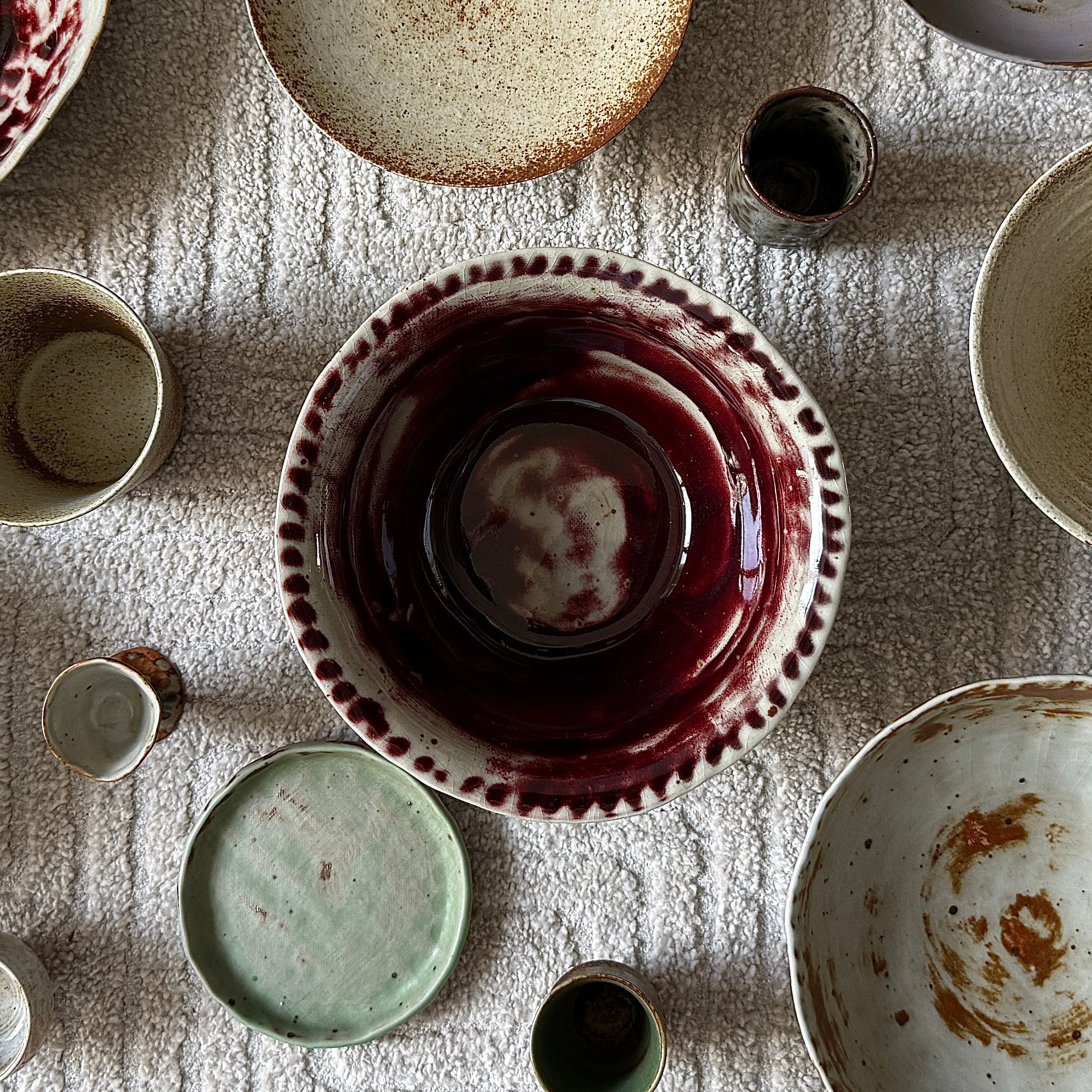 Handmade Ceramic Bowl | Copper Red Flambé Glaze