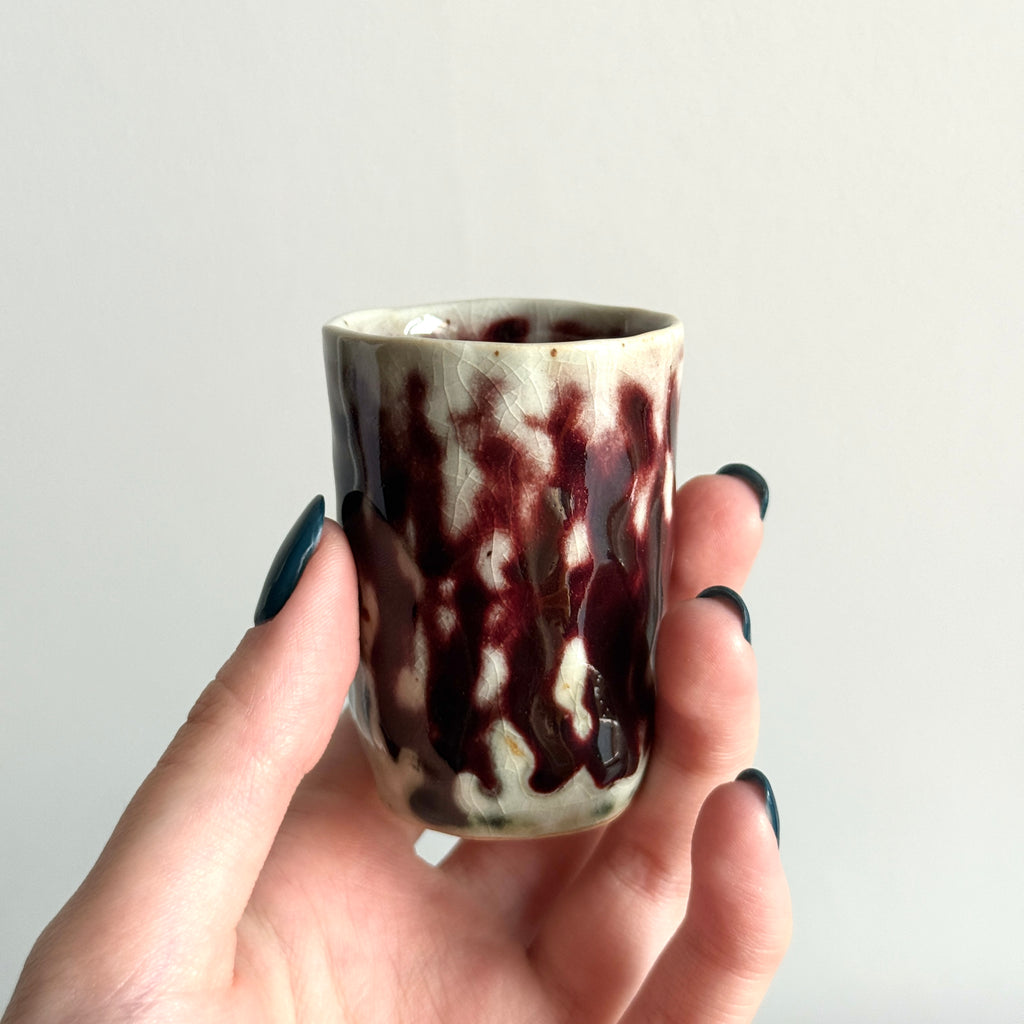Handmade Tea Cup | Copper Red Flambé Glaze