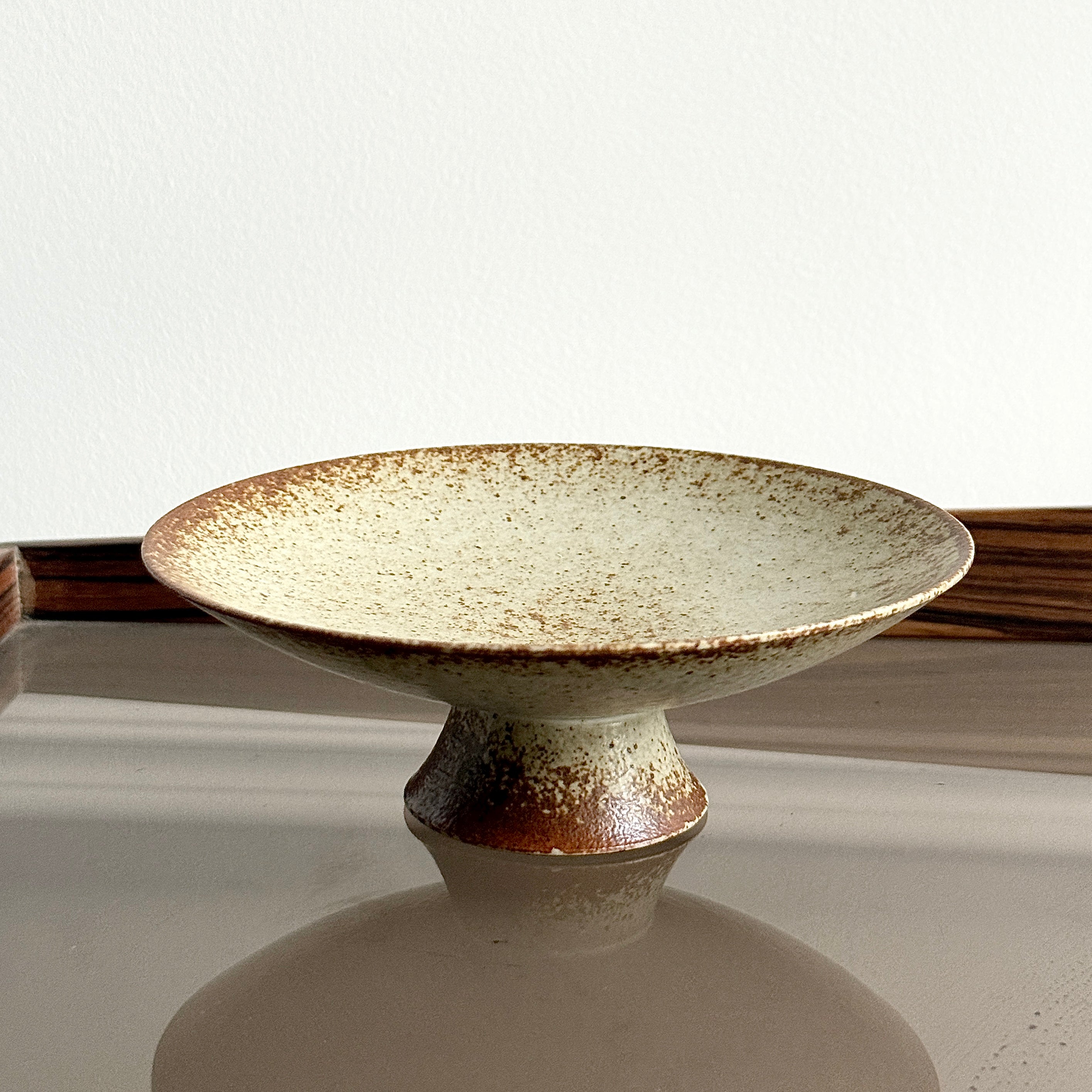 Handmade Ceramic Stemmed Plate