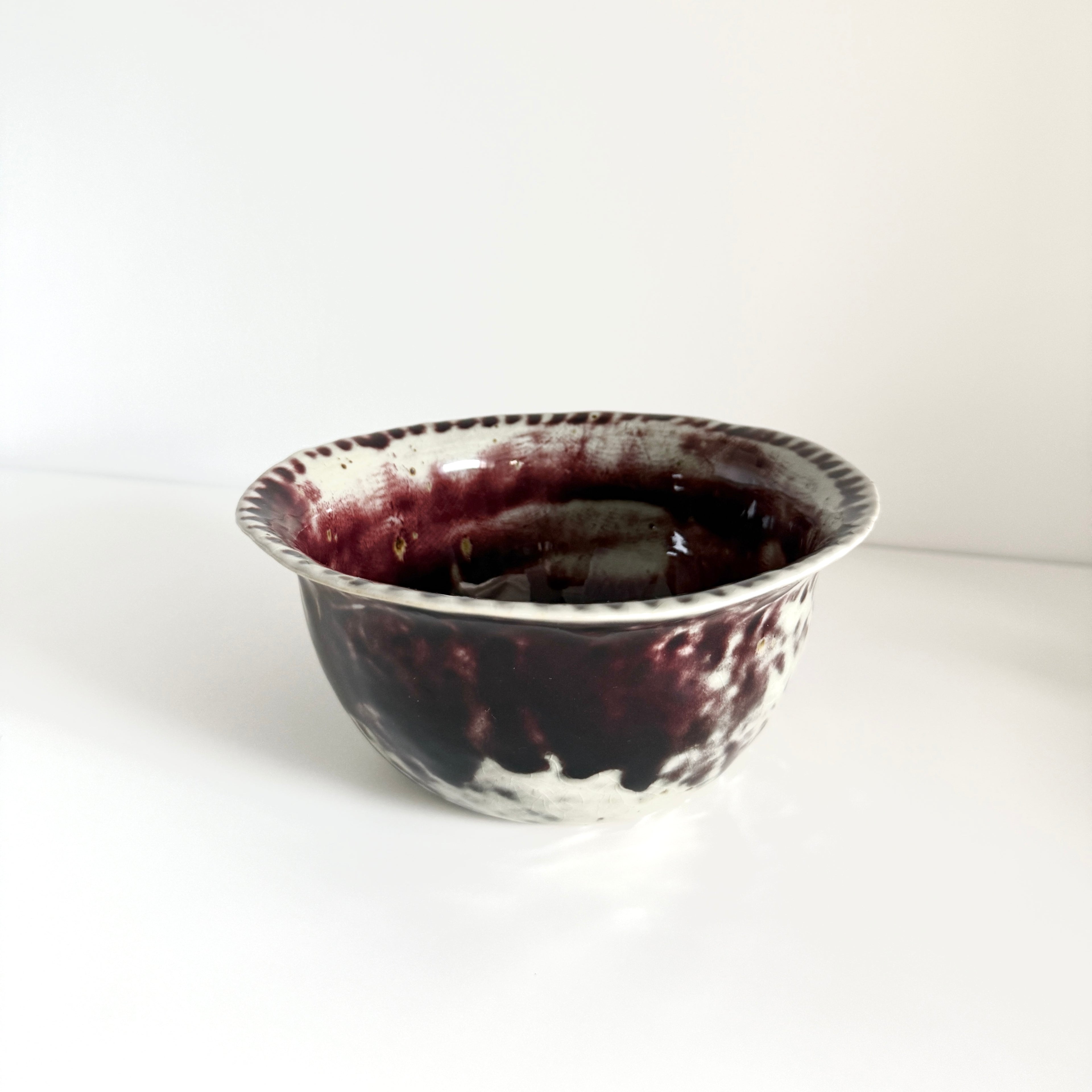 Handmade Ceramic Bowl | Copper Red Flambé Glaze