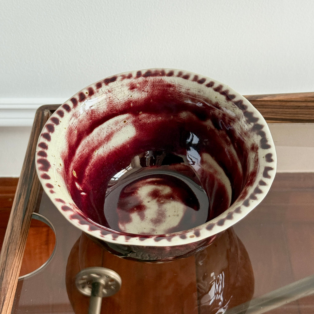 Handmade Ceramic Bowl | Copper Red Flambé Glaze