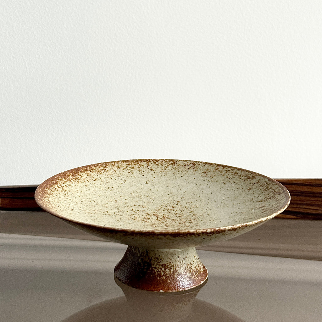 Handmade Ceramic Stemmed Plate