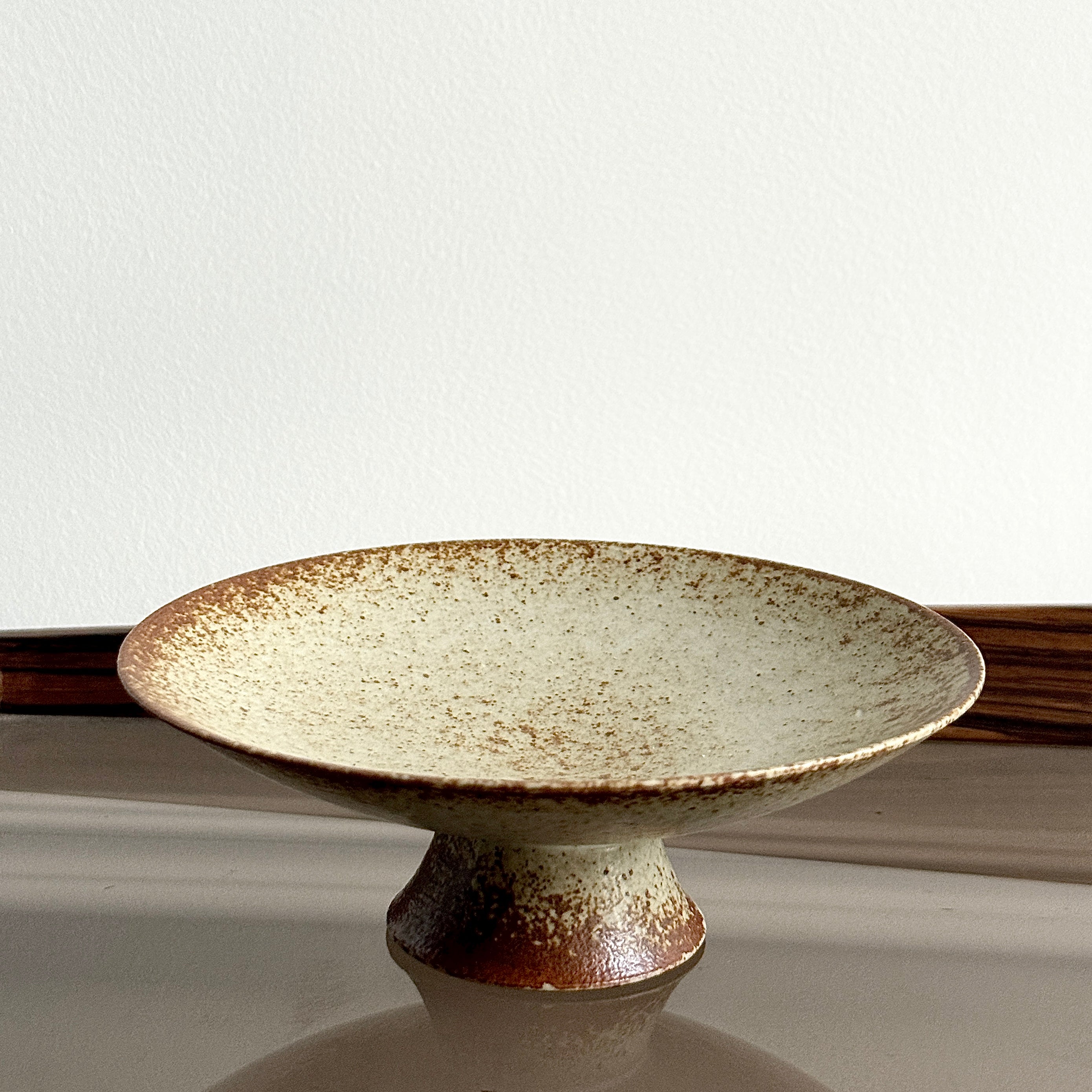 Handmade Ceramic Stemmed Plate