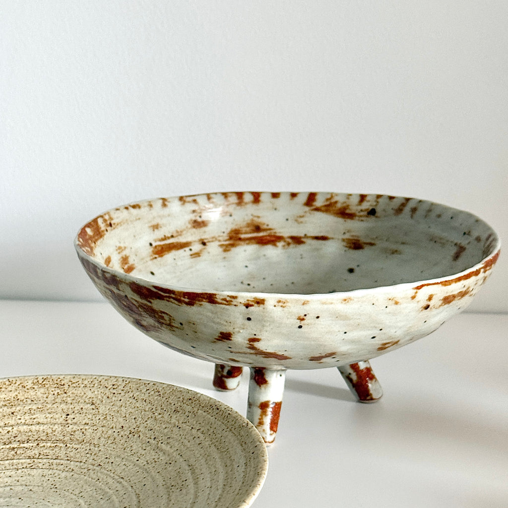 Handmade Ceramic Stemmed Plate