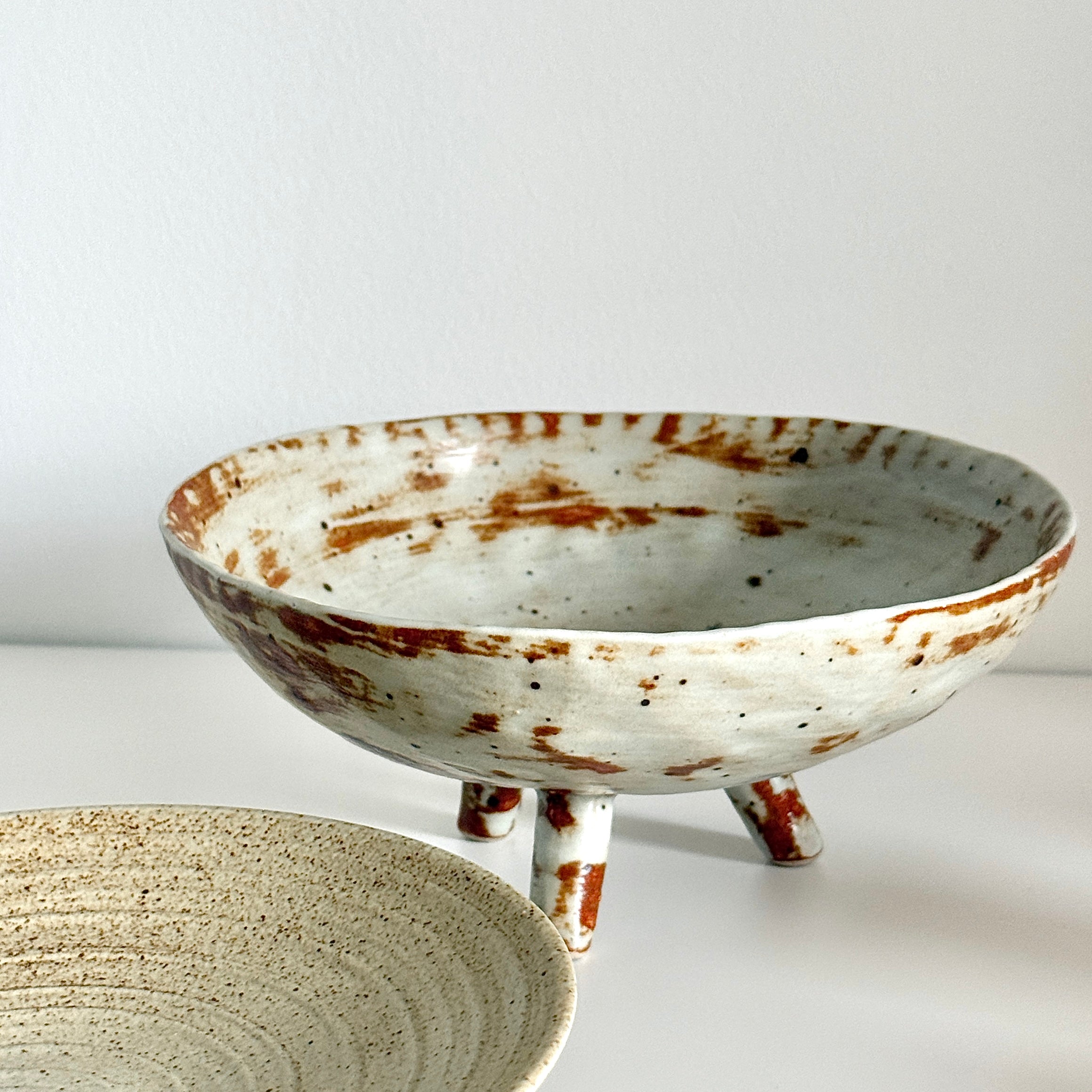 Handmade Ceramic Stemmed Plate