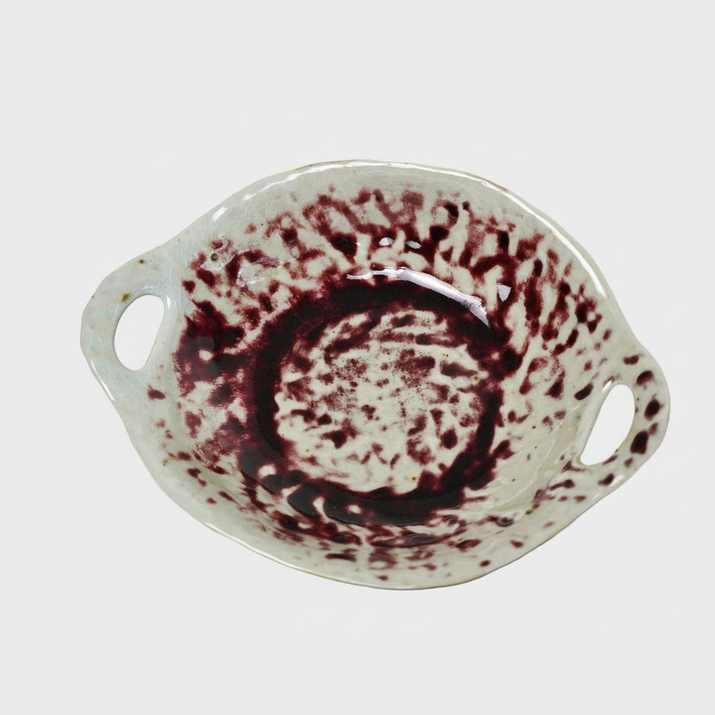 Handmade Ceramic Plate | Copper-Red Flambé Glaze